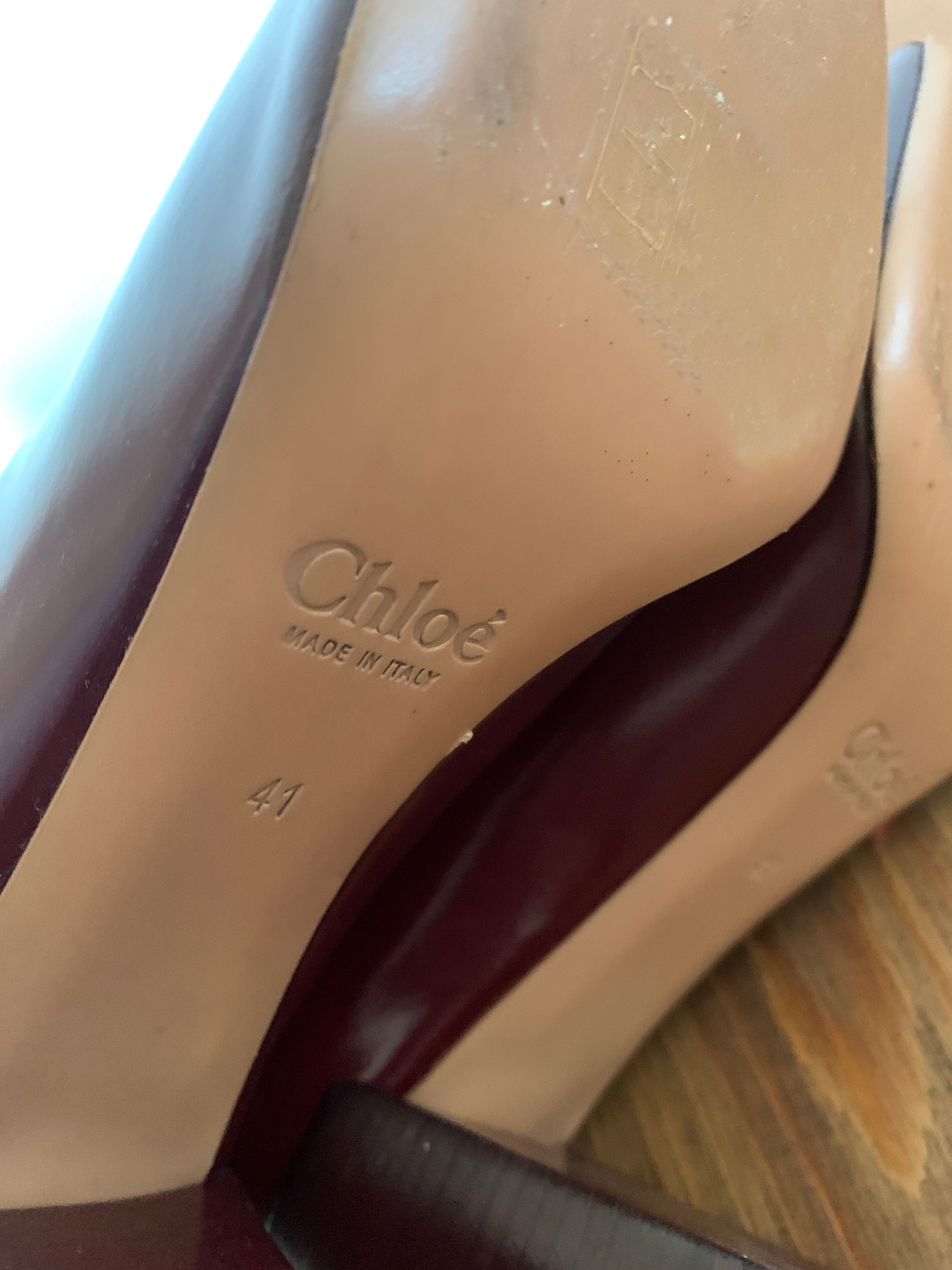Pre-loved Chloe block heel leather boots