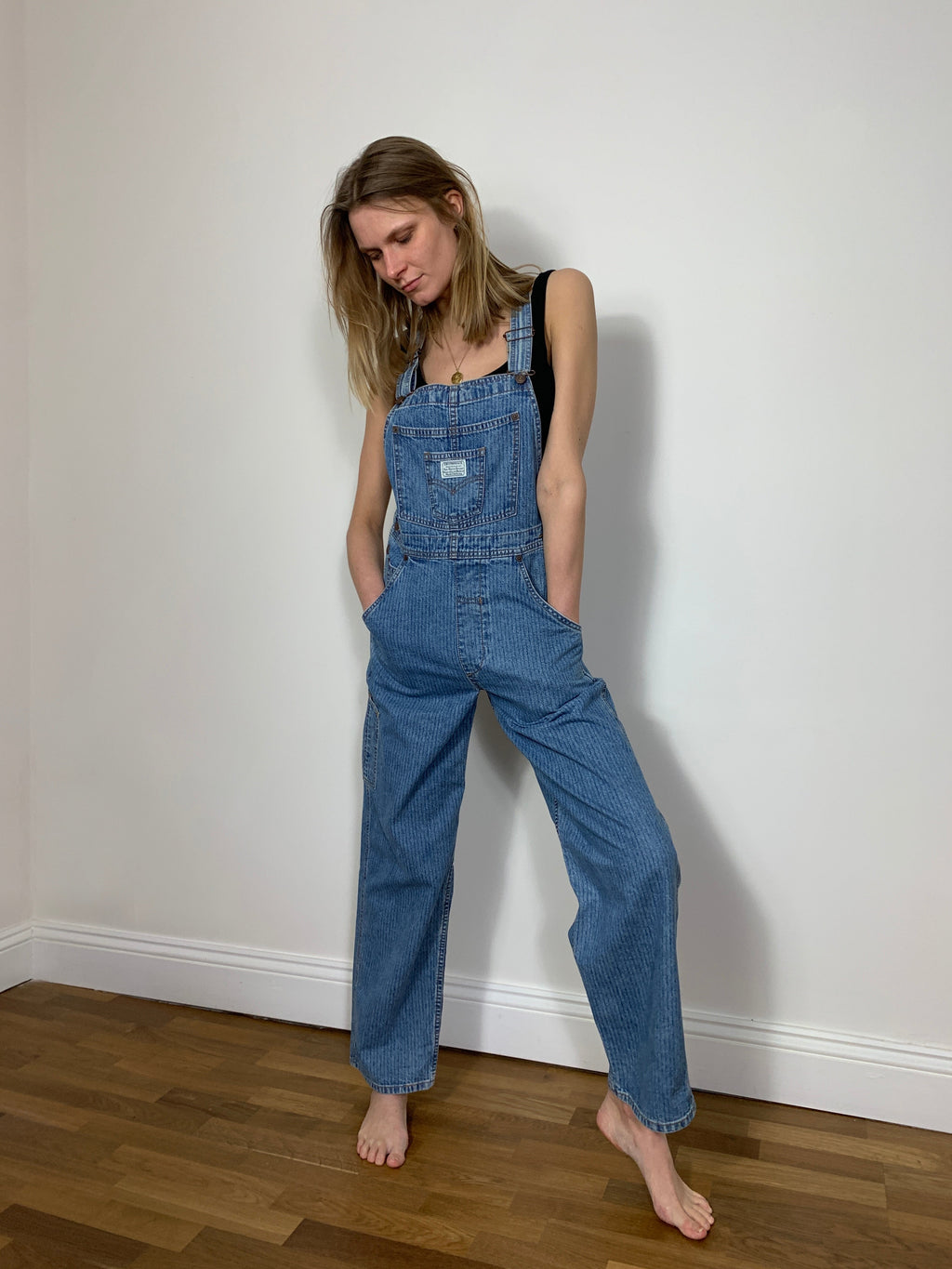 Rare vintage Levis stripe denim dungarees