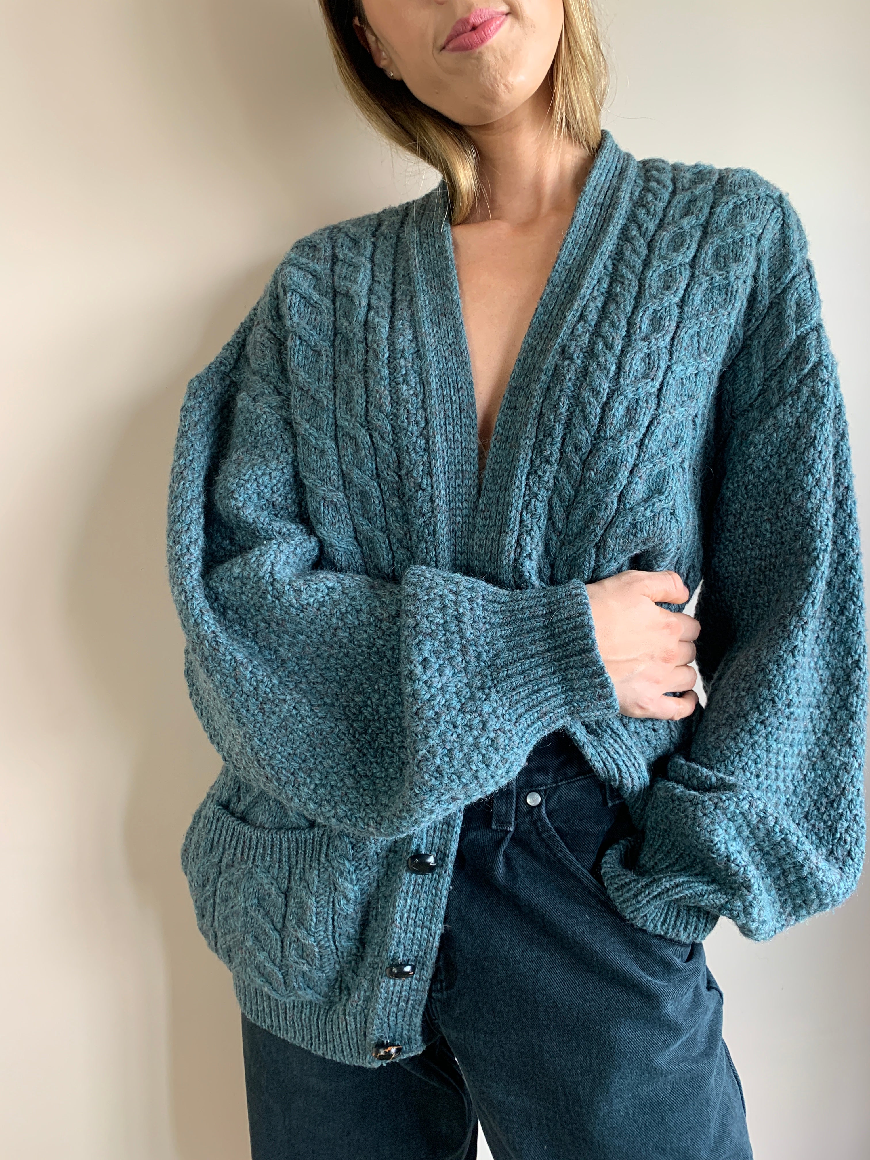 Vintage Aran knitted cardigan