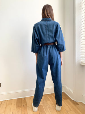 Cool 1990s vintage IDEAS denim boiler suit