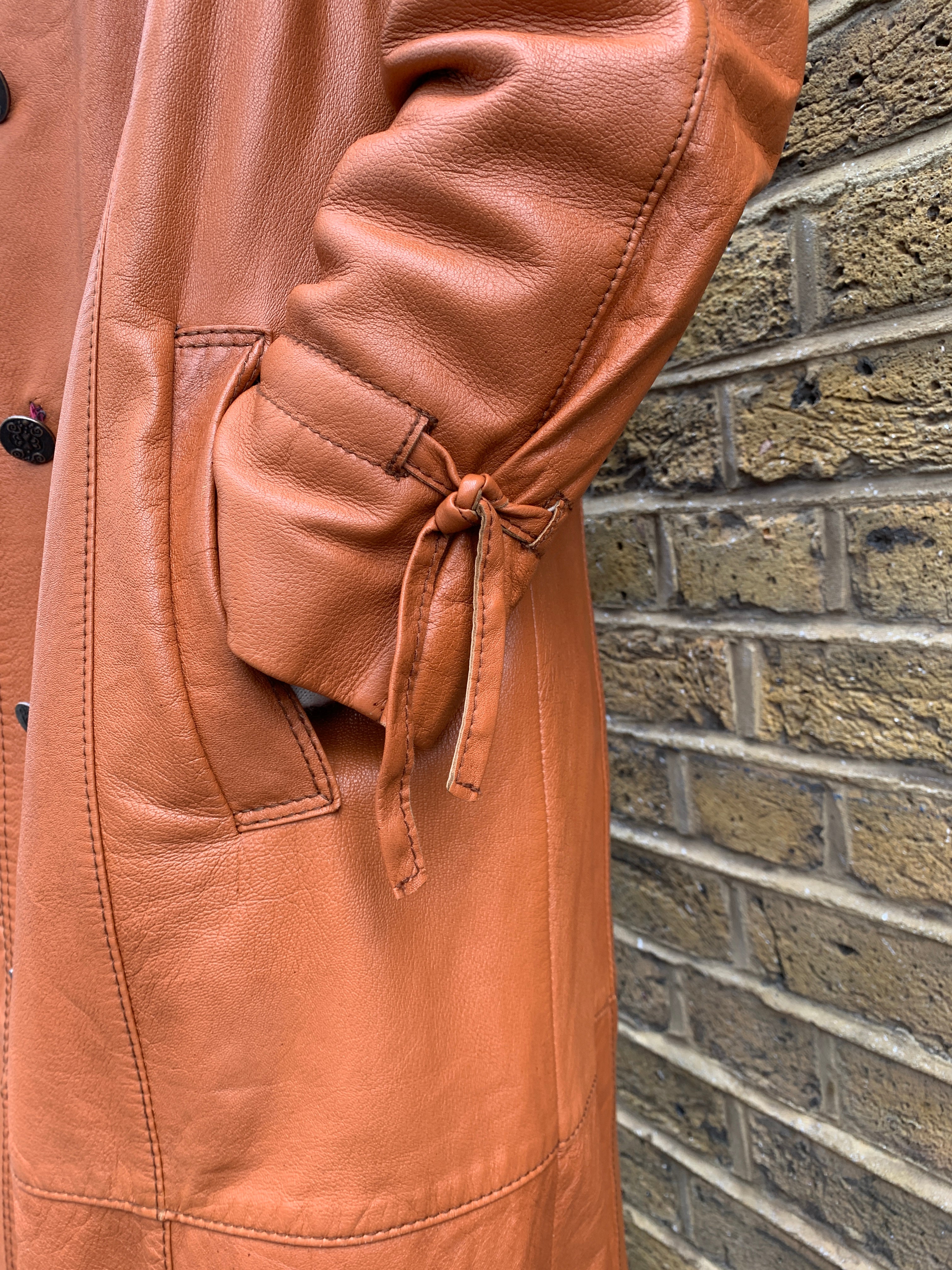 Vintage Kestila leather trench coat