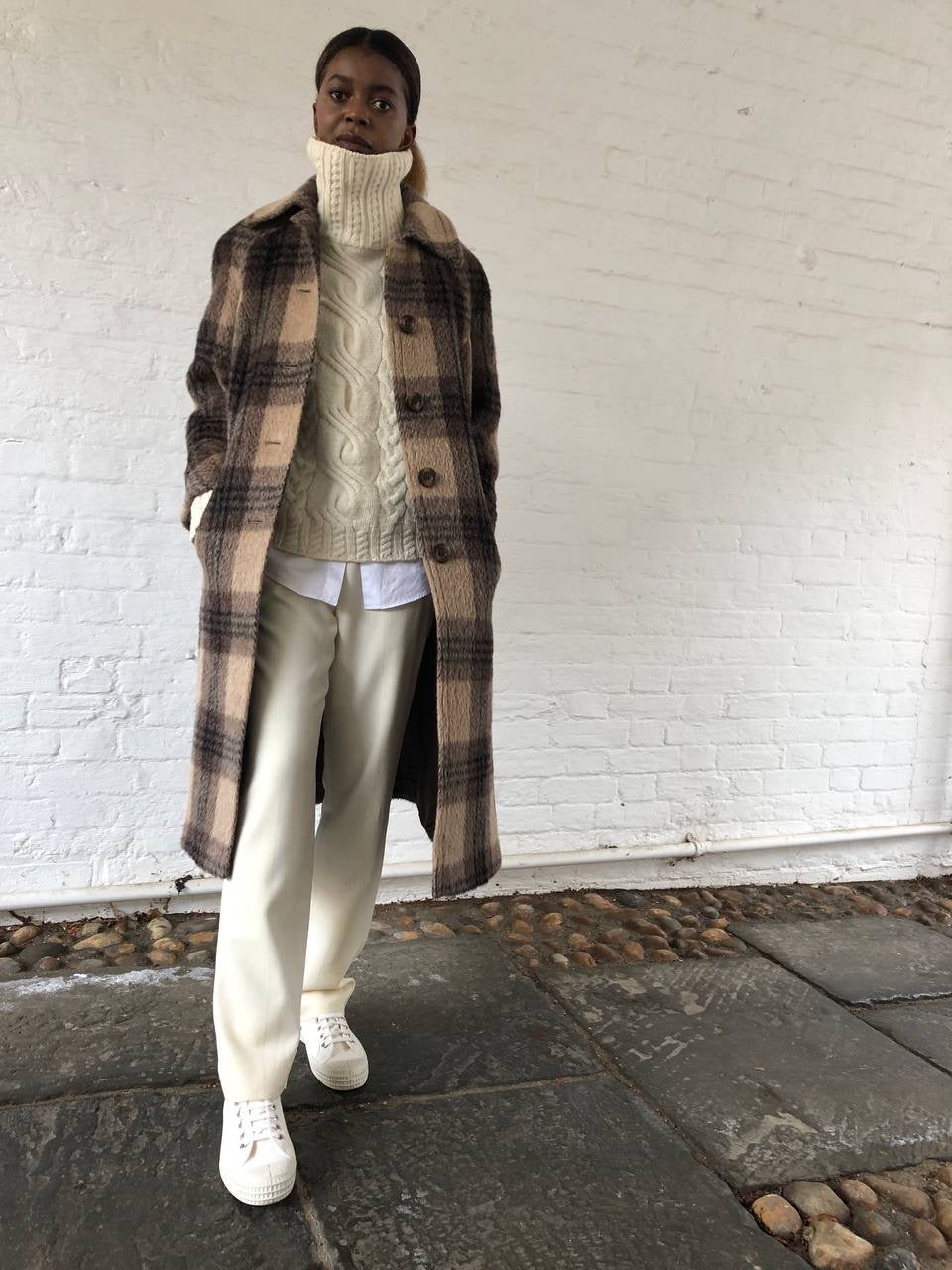 Vintage Eve mohair check coat