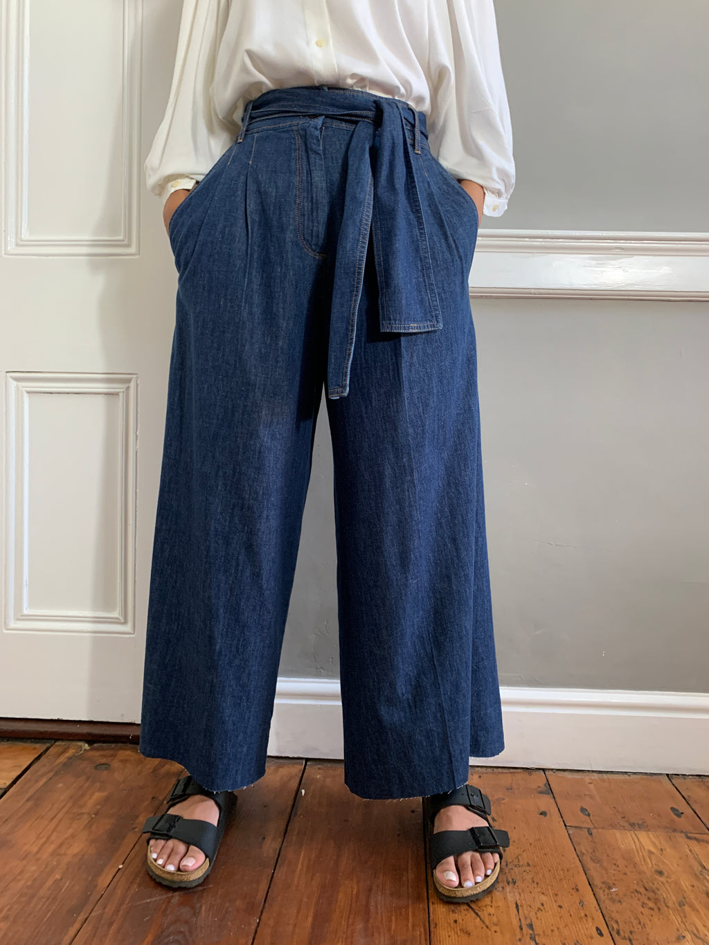 Vanessa Bruno pre-loved wide leg cropped trousers