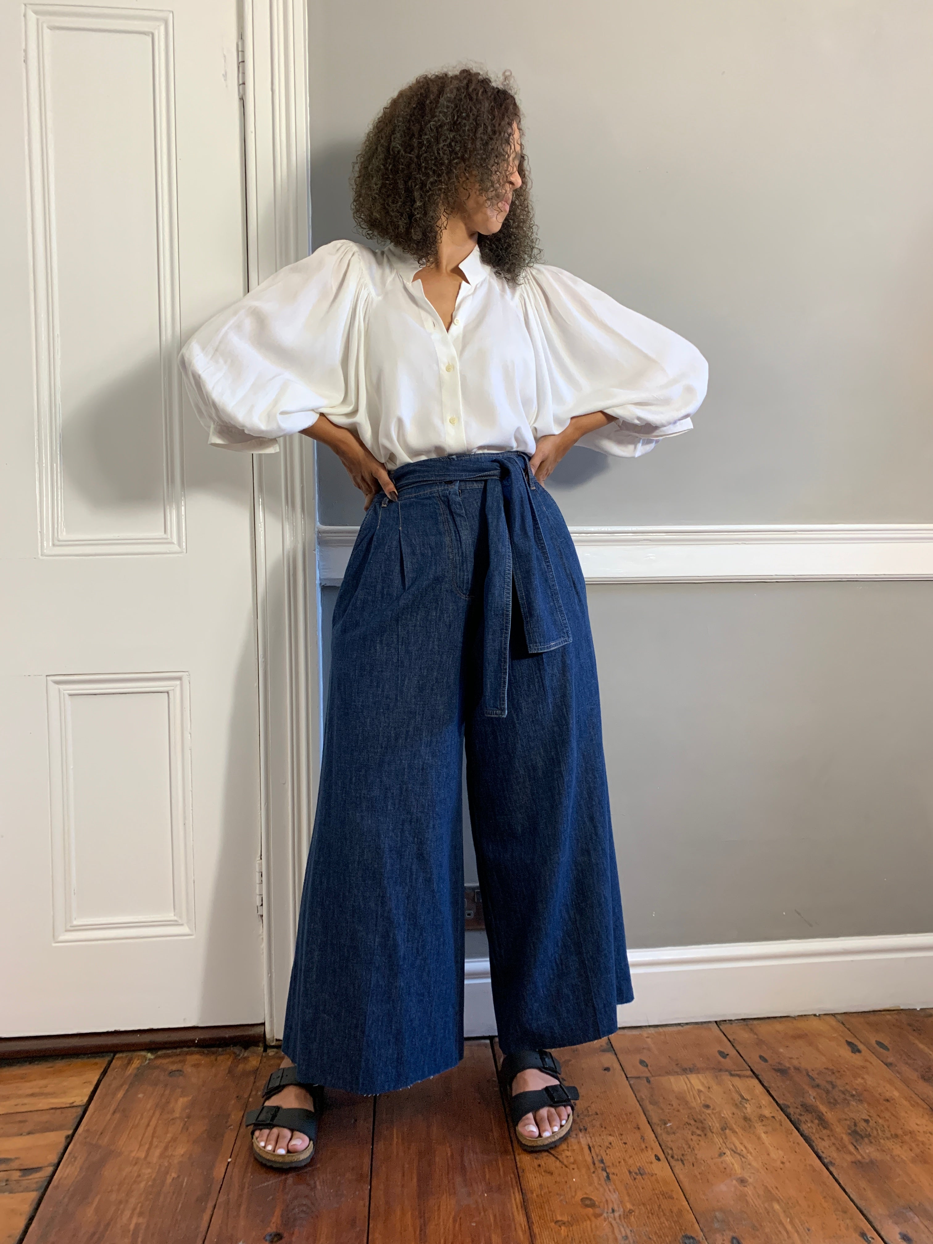 Vanessa Bruno pre-loved wide leg cropped trousers