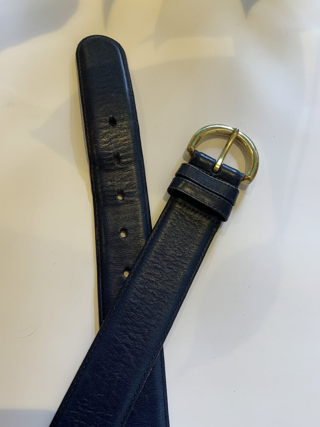 Vintage Coach belt in Navy