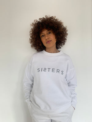 SISTERS embroidered sweatshirts. Medium