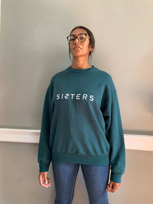 SISTERS embroidery sweatshirts X-Large