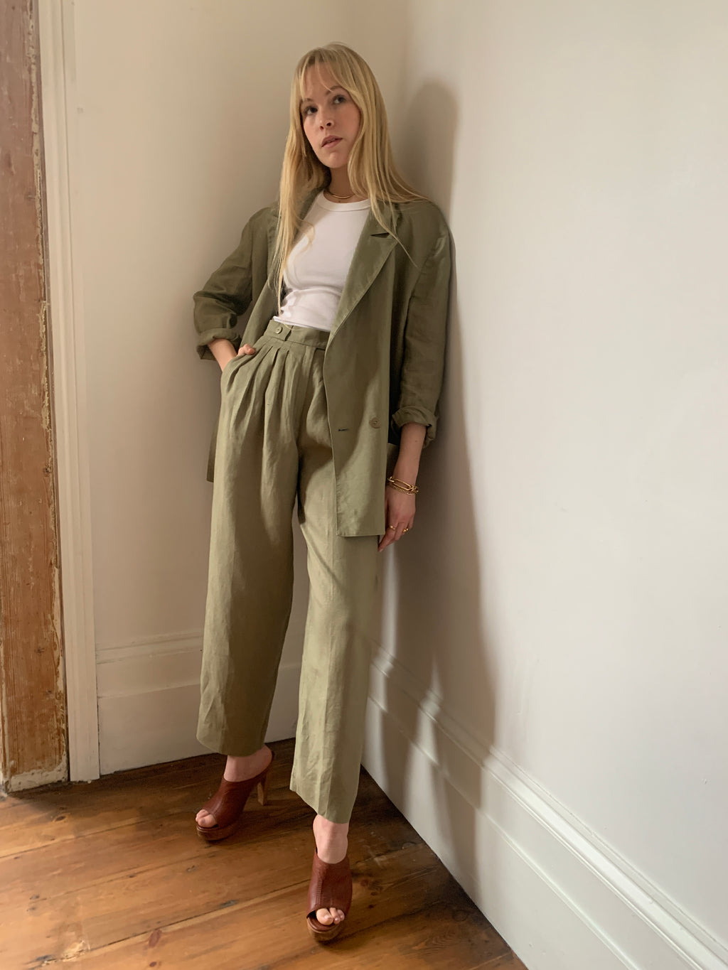 Vintage Jaeger London linen suit
