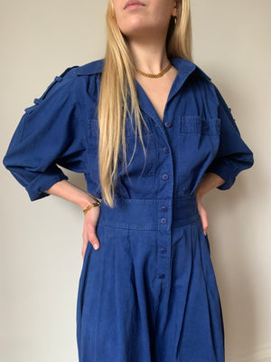 Vintage cotton utility style boilersuit