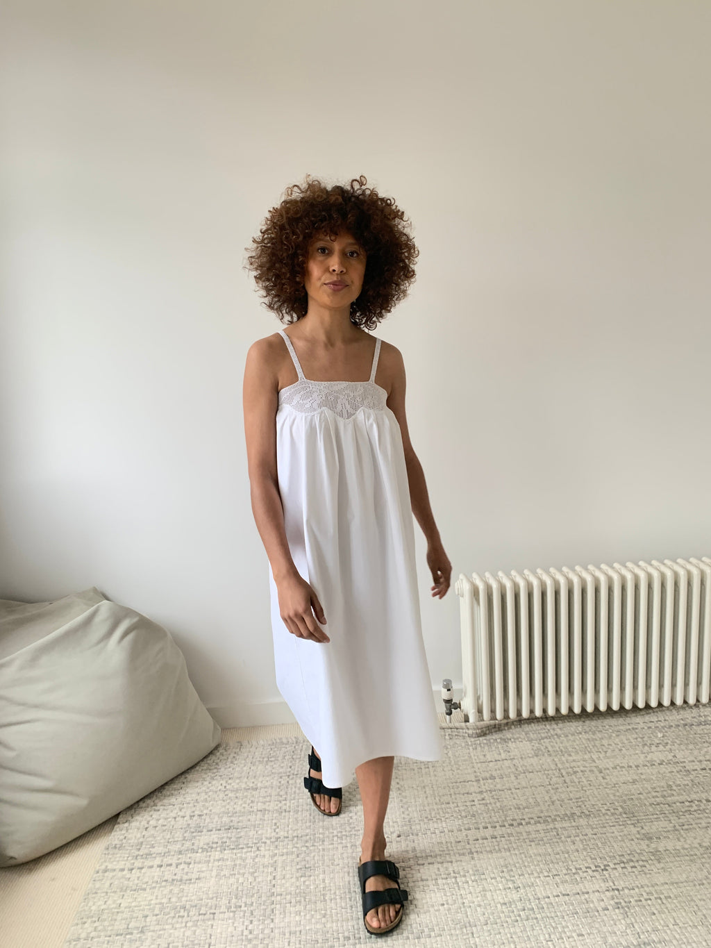 Vintage 1940s French cotton summer dress