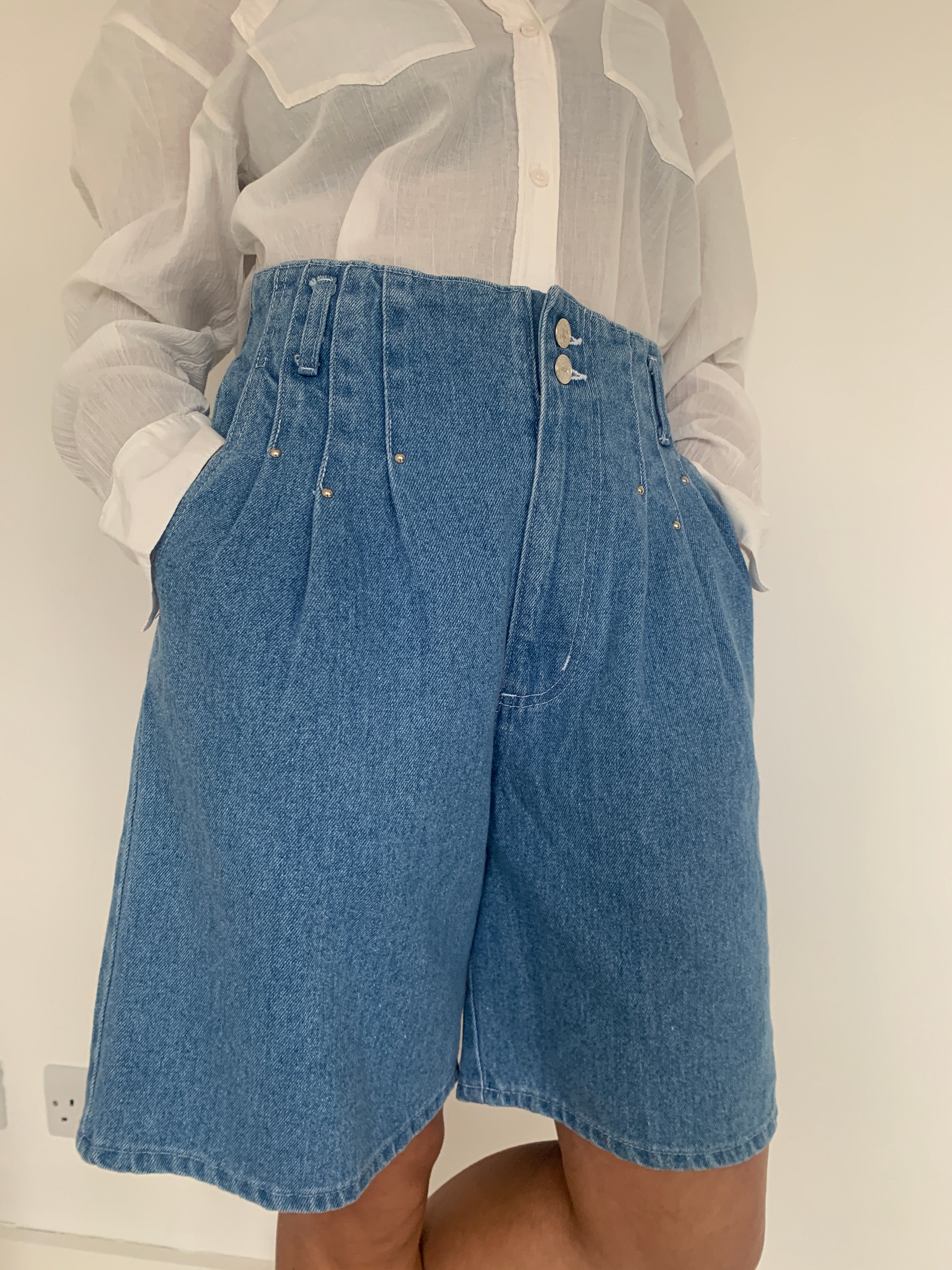 Vintage high waisted denim shorts