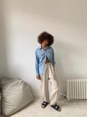 Liz Claiborne Vintage linen pleat front tailored trousers