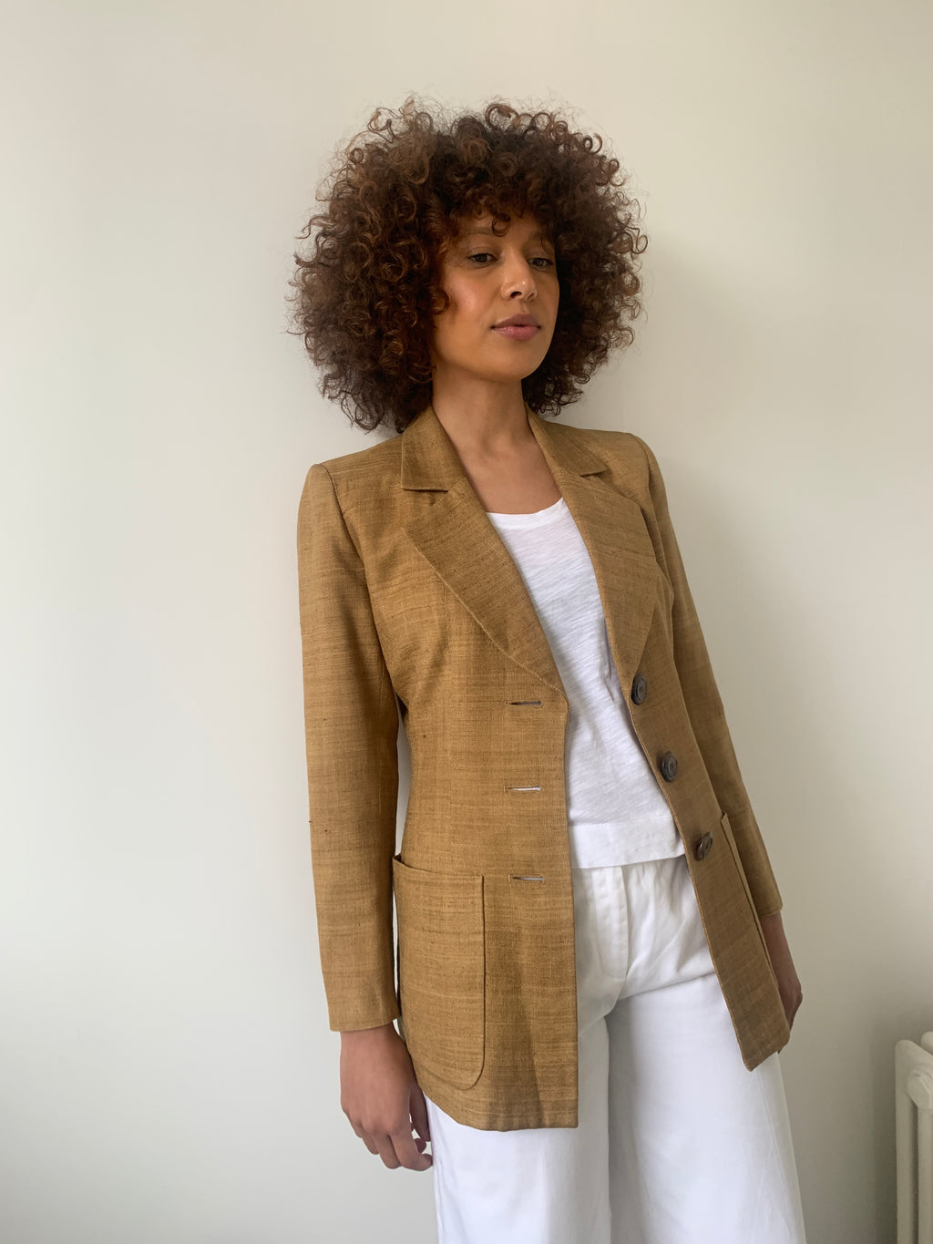 Vintage Yves Saint Laurent silk linen jacket