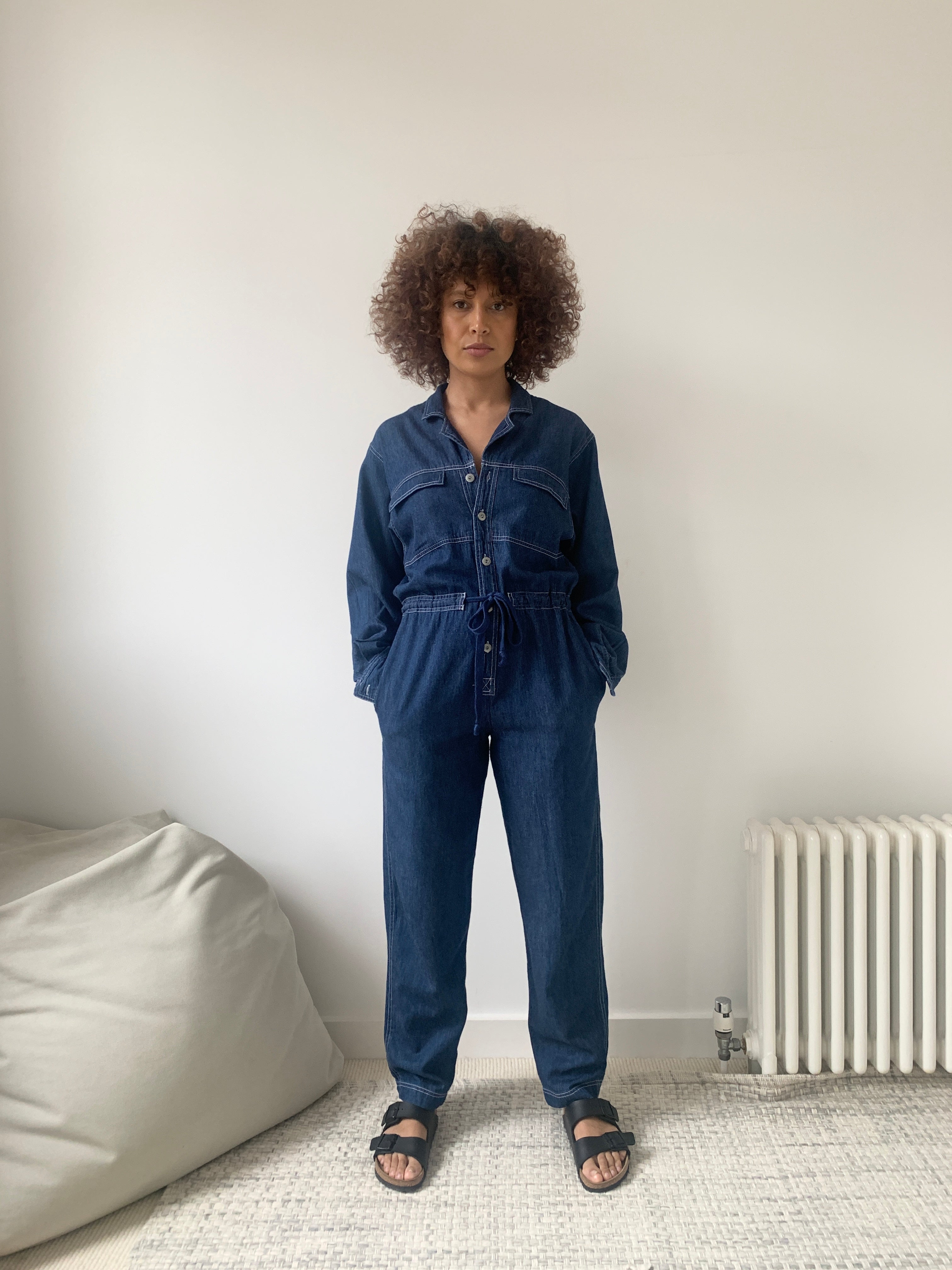 Vintage denim hot sale boiler suit