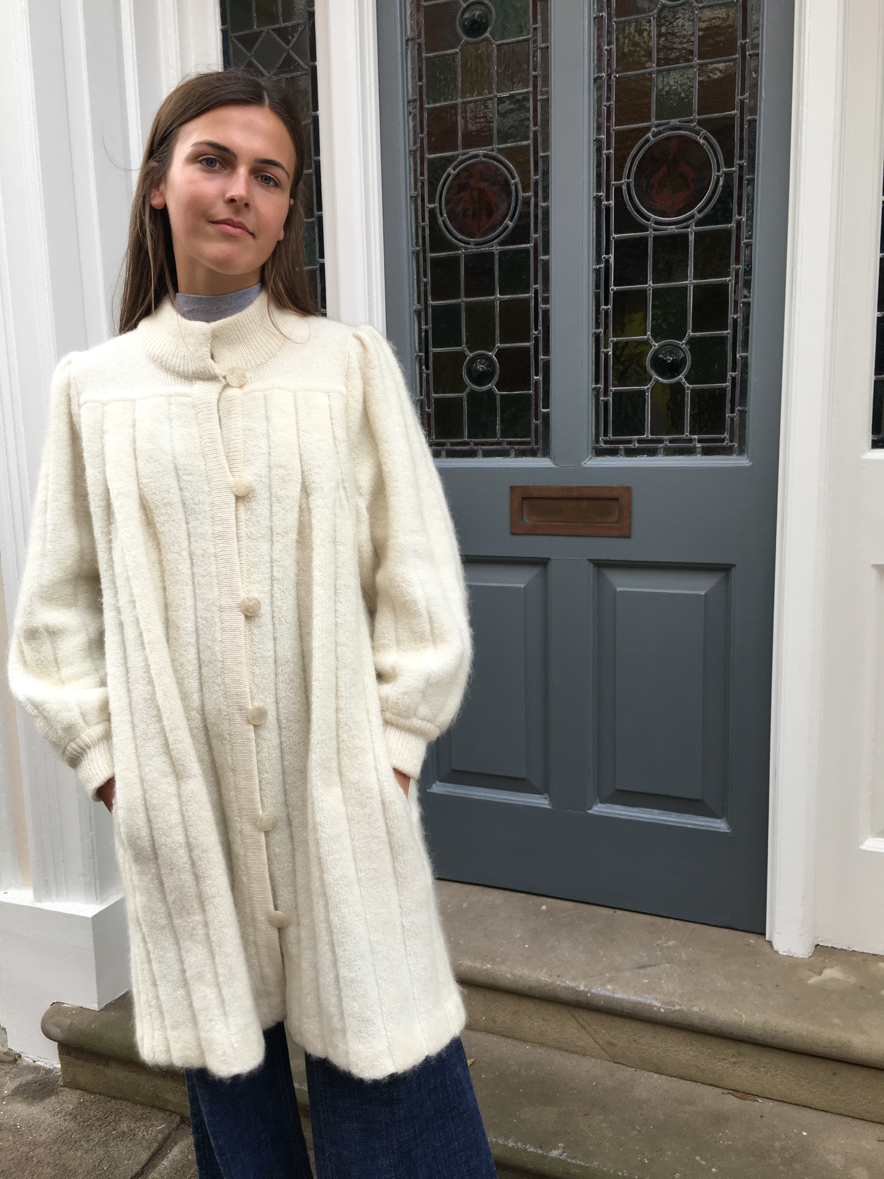 Vintage knitted cardigan / coat
