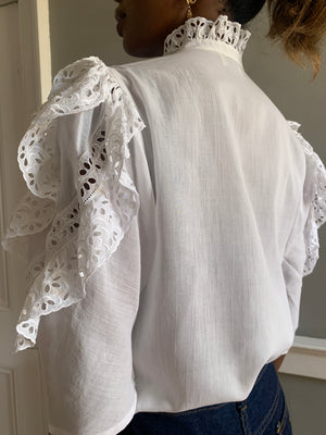 Desi vintage cotton broderie blouse