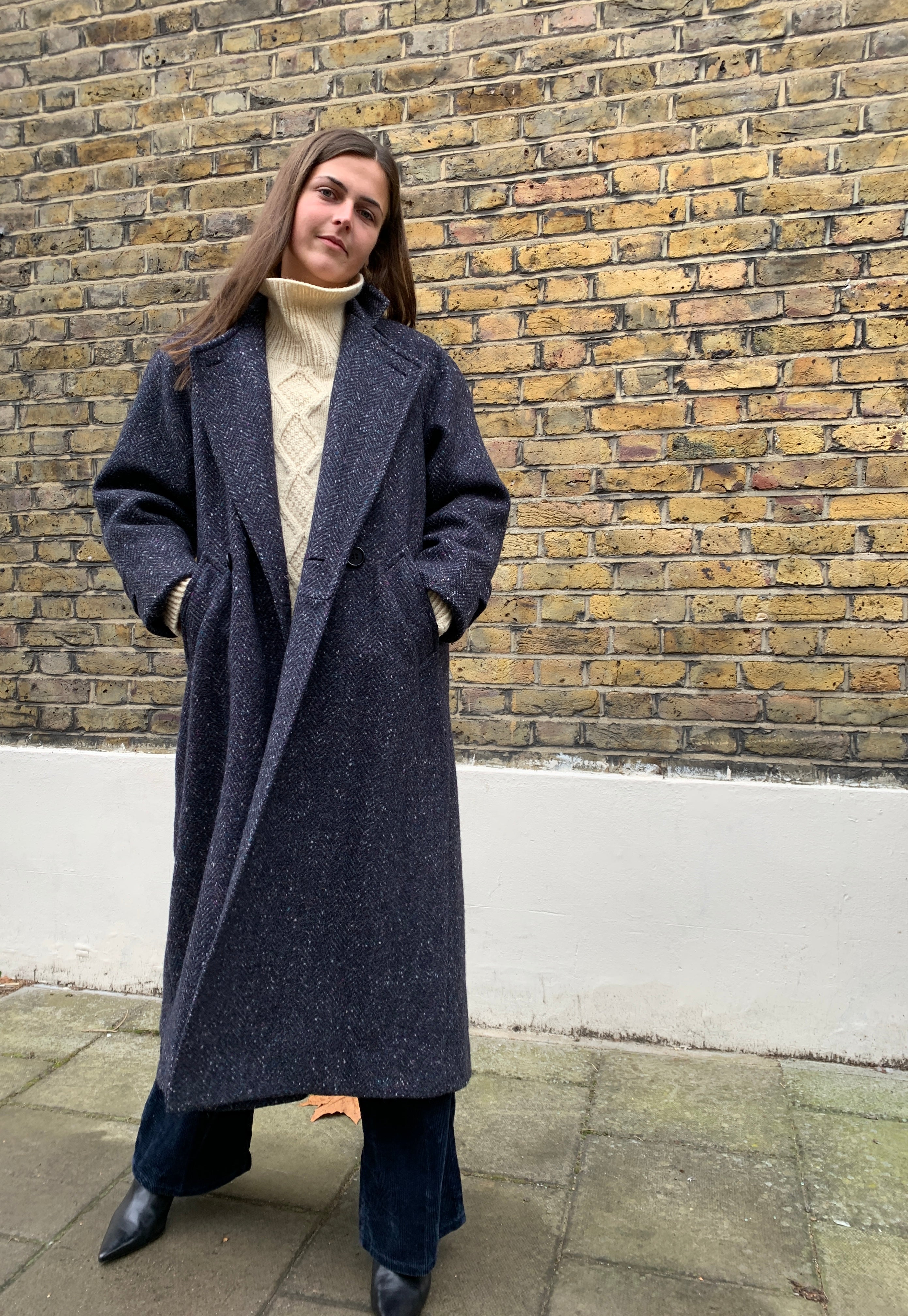 Vintage 1990s Calvin Klein tweed coat