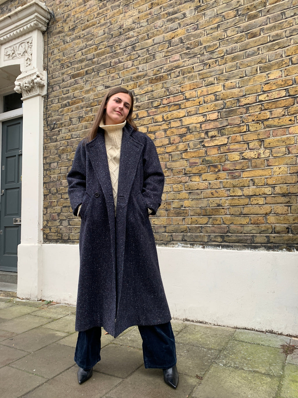 Vintage 1990s Calvin Klein tweed coat