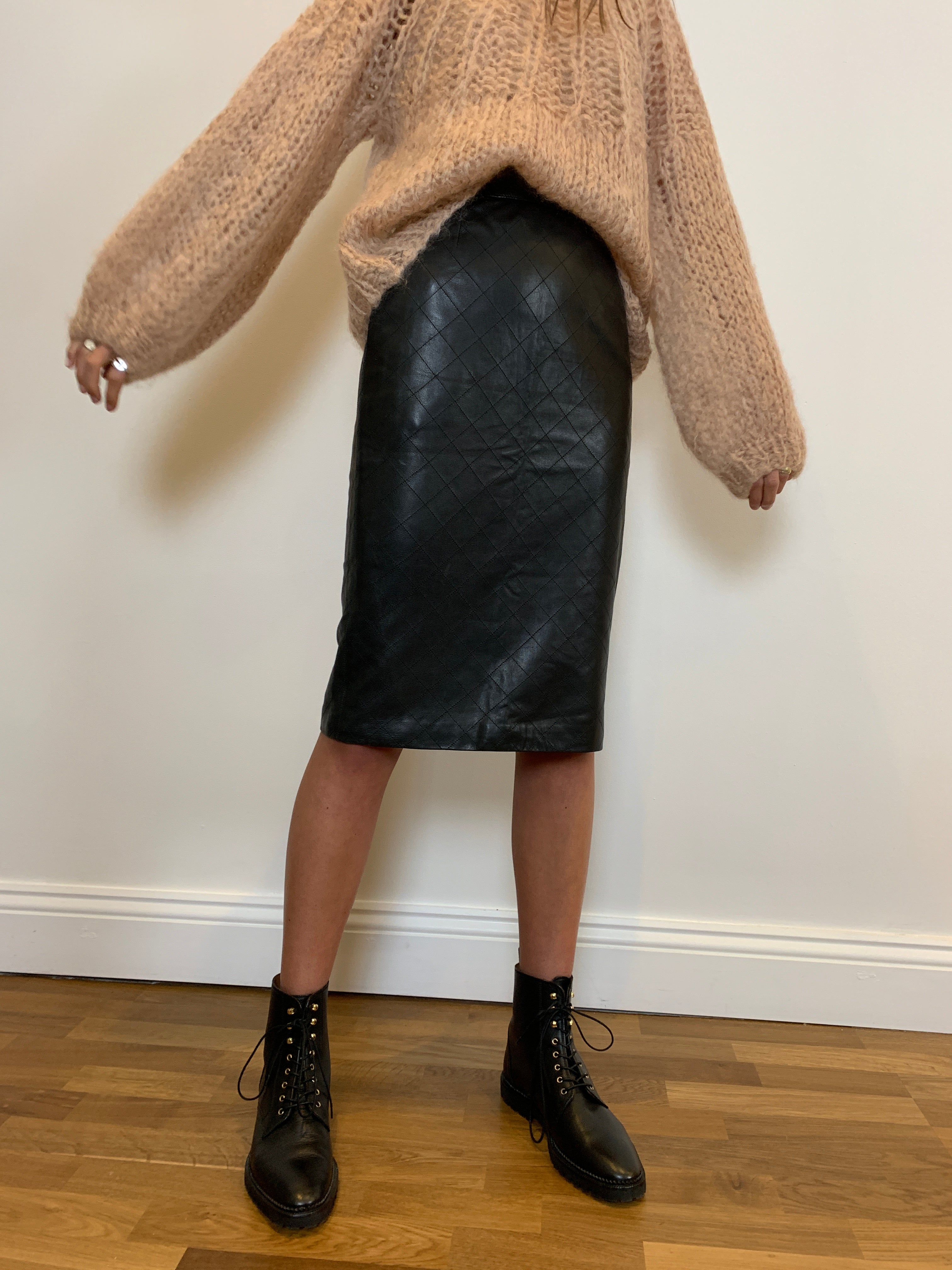 Vintage Yves Saint Laurent Leather skirt