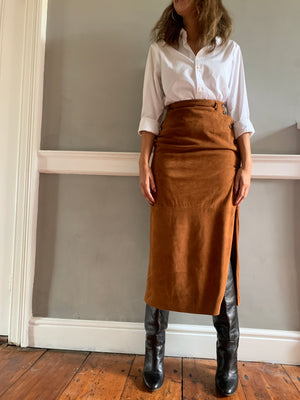 Vintage Nicole Farhi suede skirt