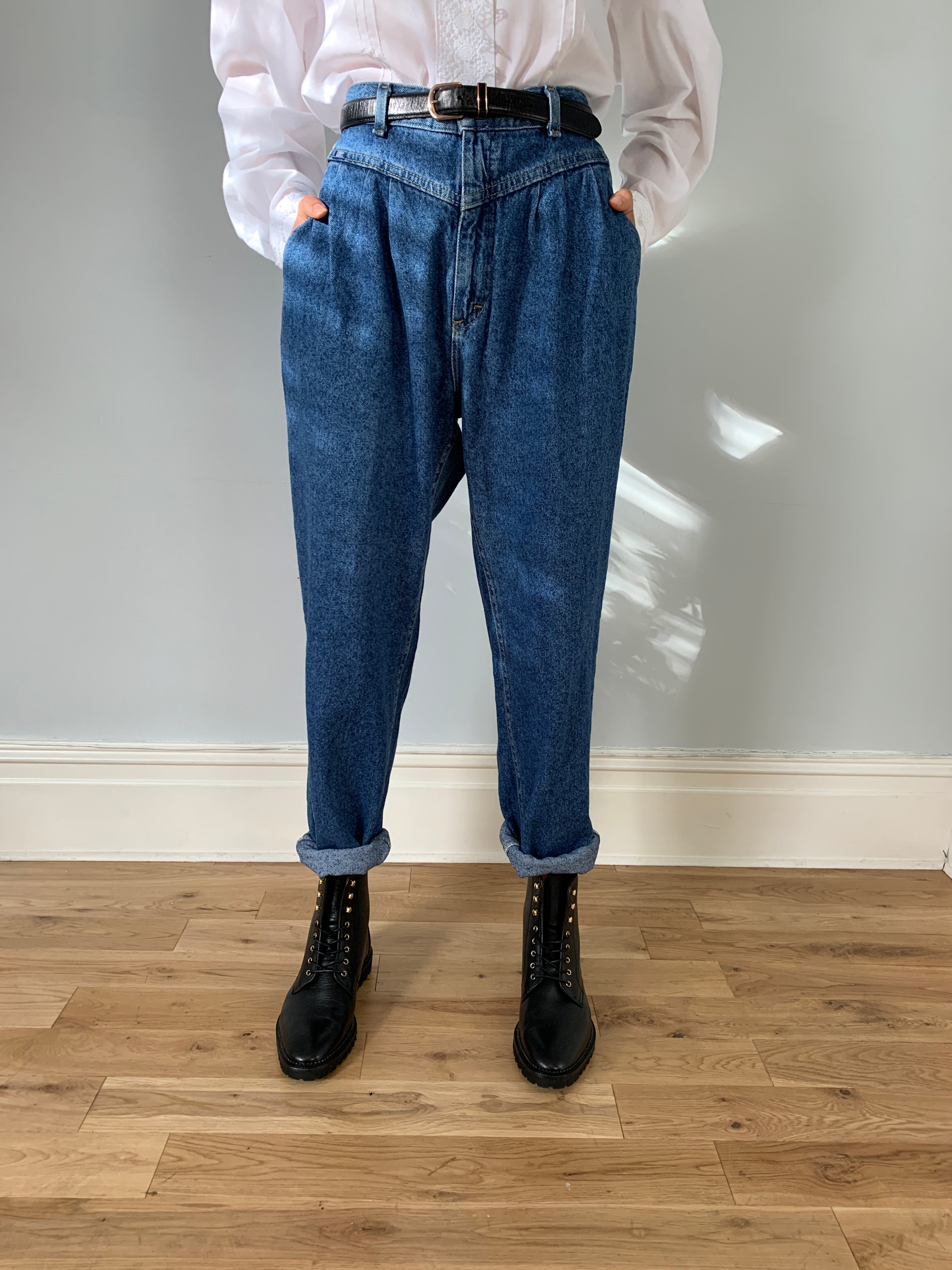 Lee 1980's high waisted pleat front jeans