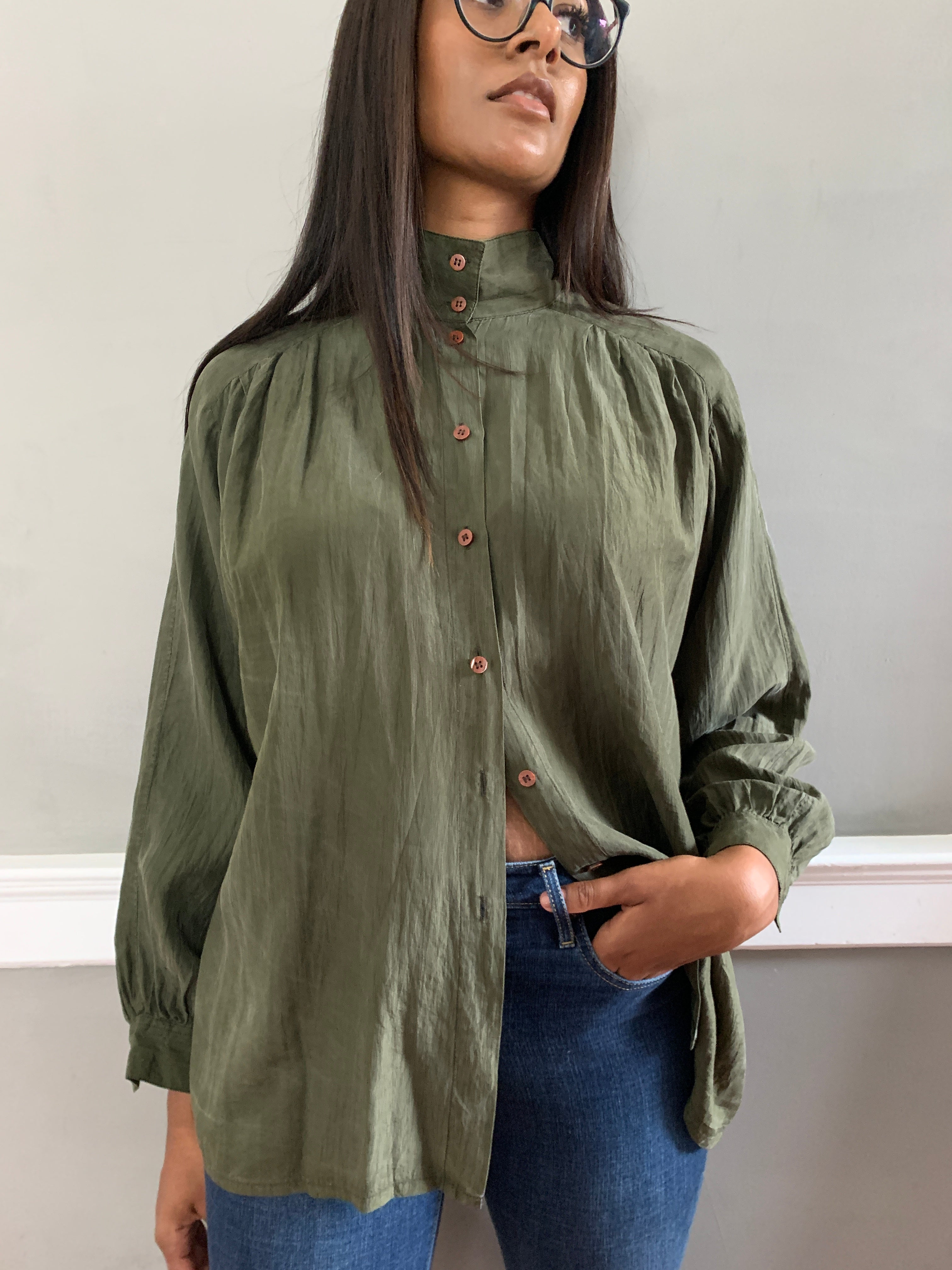 Vintage Scirroco silk nehru blouse