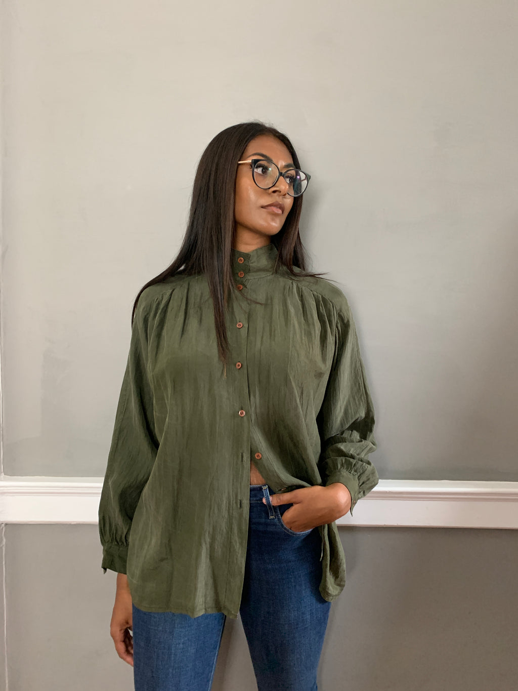 Vintage Scirroco silk nehru blouse