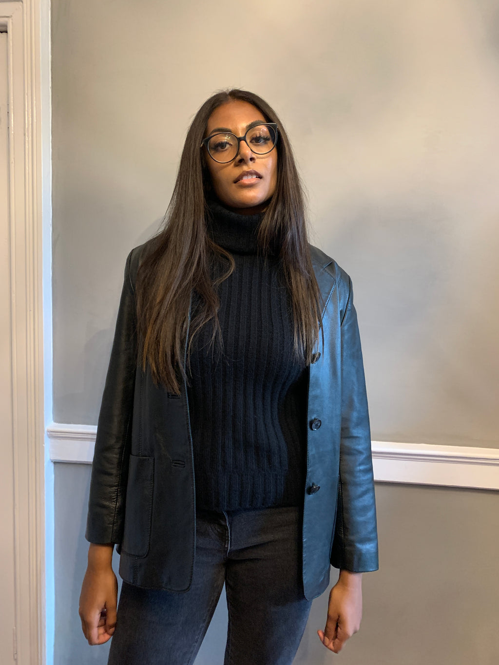 Vintage Guy Laroche leather blazer
