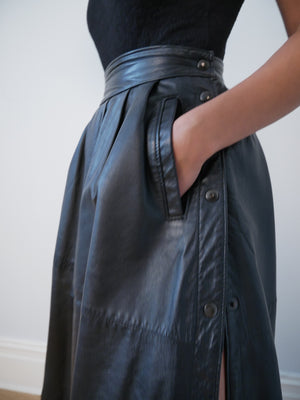 La Richards 1980's full leather skirt
