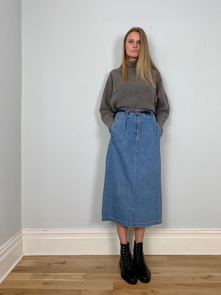 Vintage Liz Wear denim midi skirt