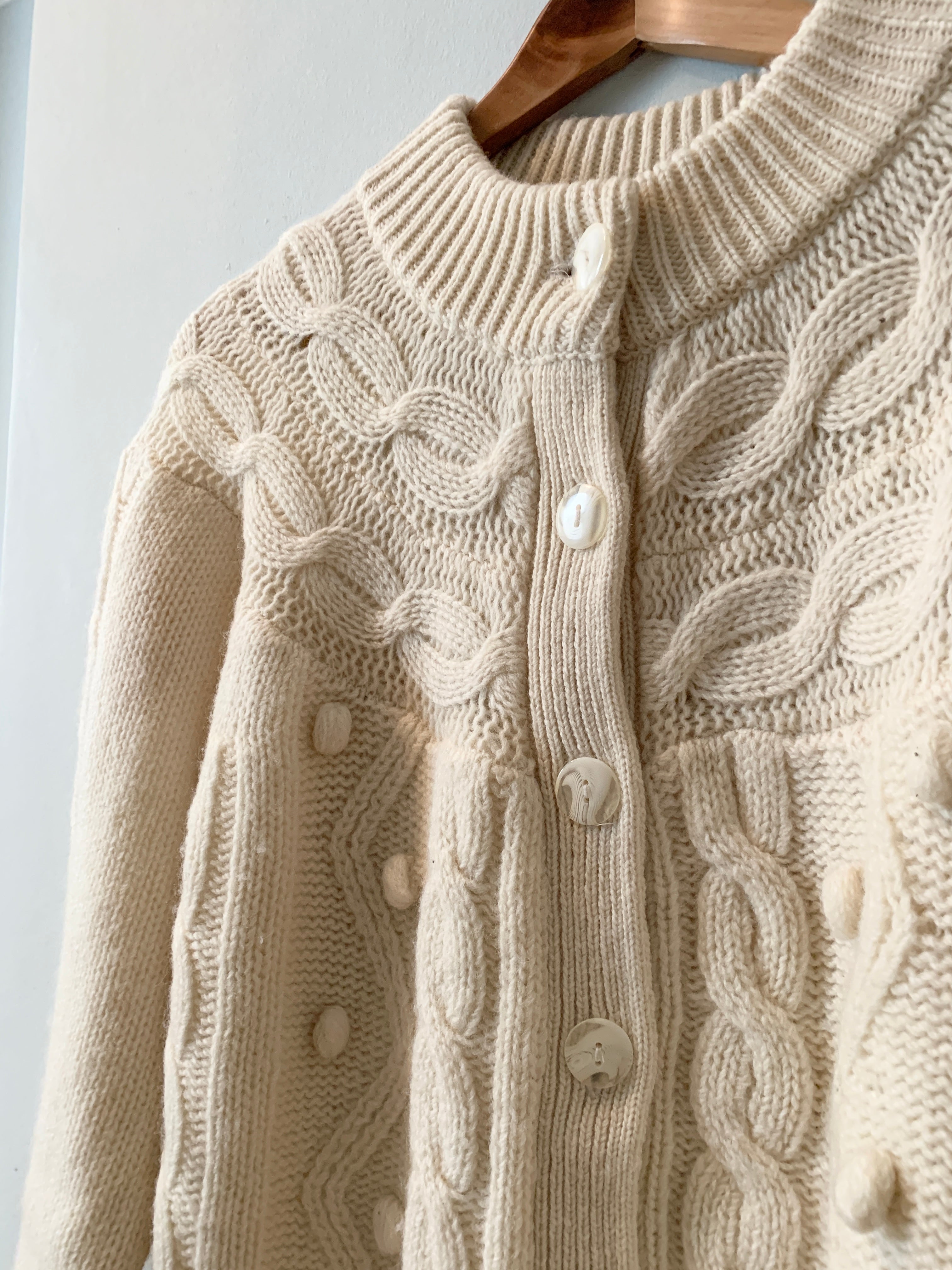 Acorn vintage 1980's bobble knit cardigan