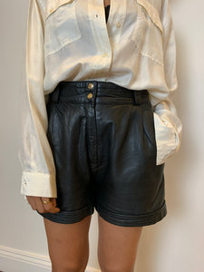 Vintage on sale leather shorts