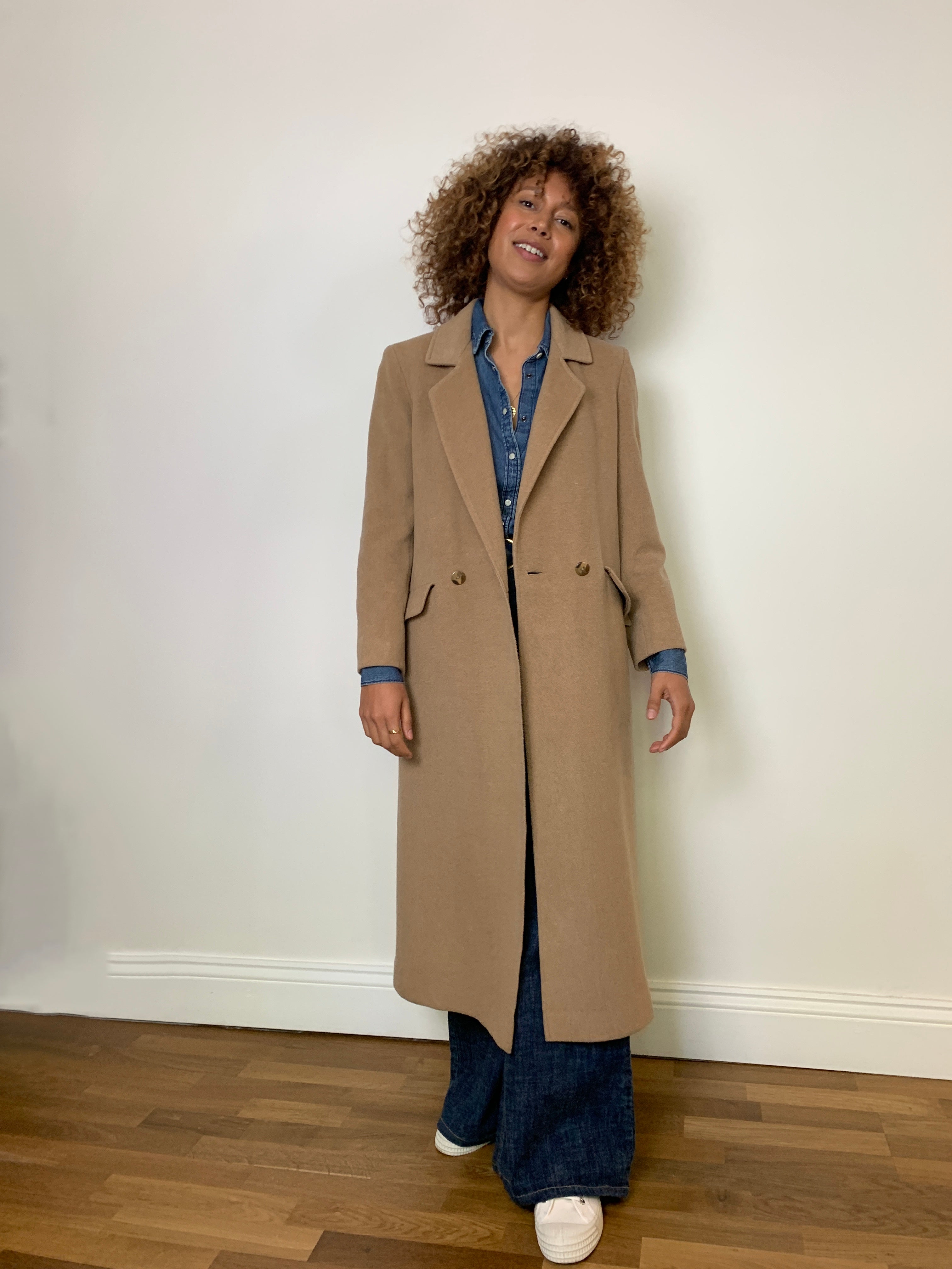 Vintage 1990s minimal cashmere coat